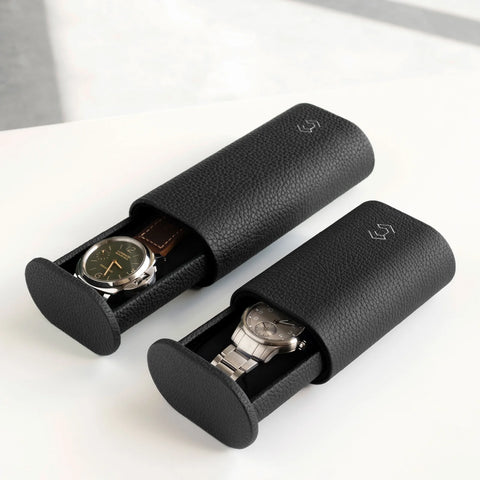 The Oscar 1 Tall Watch Roll - Black