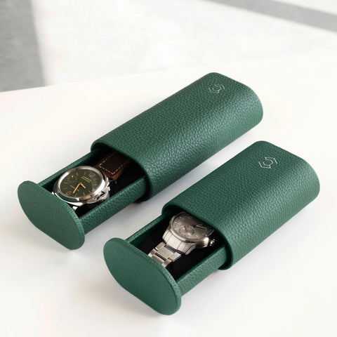 The Oscar 1 Tall Watch Roll - Emerald