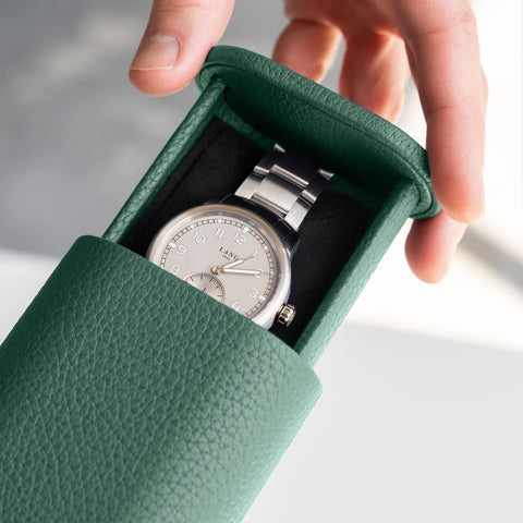 The Oscar 1 Watch Roll - Emerald